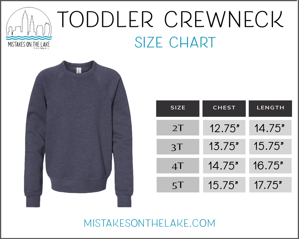 Cleveland Baseball Doodle - Children's Crewneck Sweatshirt - Mistakes on the Lake