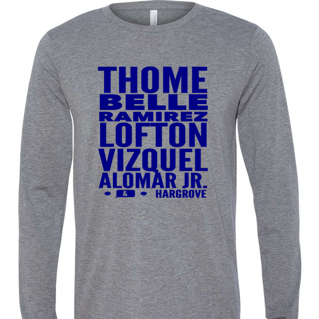 1995 Cleveland  Lineup Flashback -  Long Sleeve Tee - Mistakes on the Lake