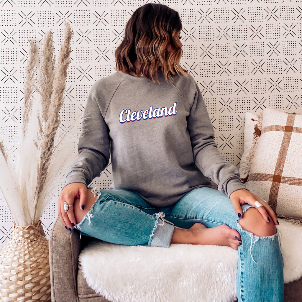 Vintage Cleveland Baseball Crewneck Sweatshirt - Mistakes on the Lake