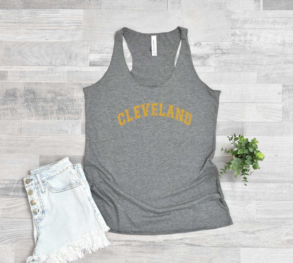 Cleveland Vintage Jersey Ladies Flowy Tank - Mistakes on the Lake