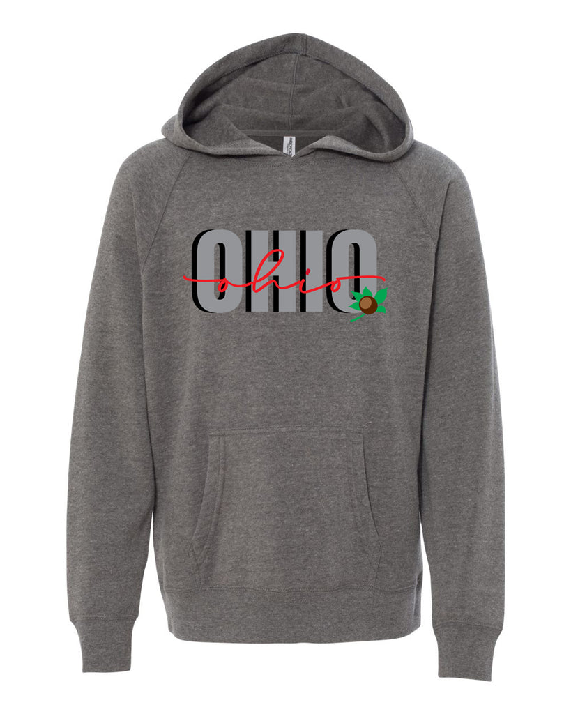 Buckeye Script Ohio Youth Hoodie - Mistakes on the Lake