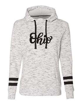 Script Ohio Womens Melange Fleece Scuba Hoodie - Mistakes on the Lake