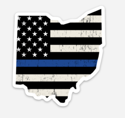 Ohio Police - Blue Line Sticker - Mistakes on the Lake