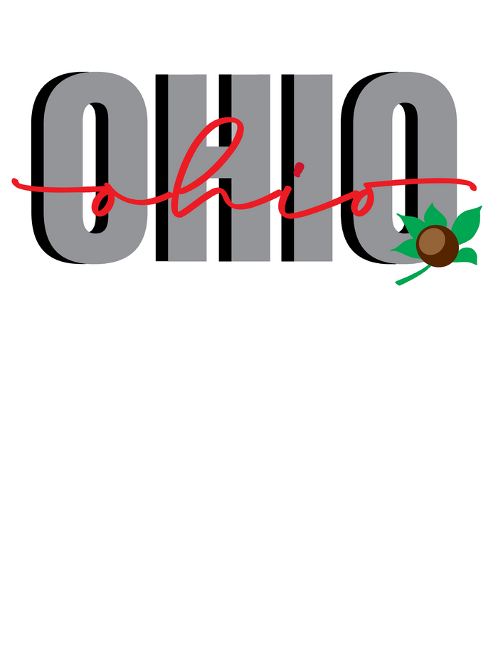 Ohio Buckeye Script Sticker - Mistakes on the Lake