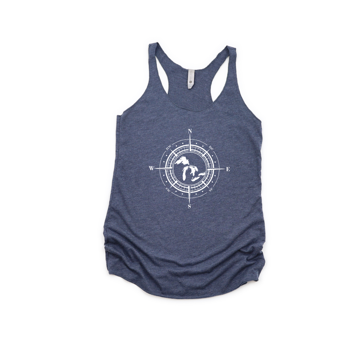 Great Lakes Compass Ladies Racerback Tank - Mistakes on the Lake