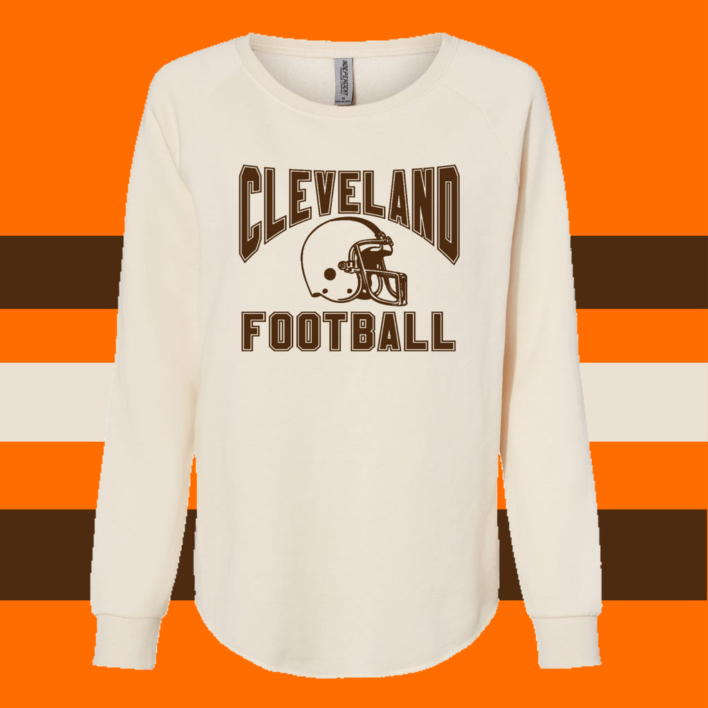 Cleveland Football Bone Wash Ladies Sweatshirt - Mistakes on the Lake
