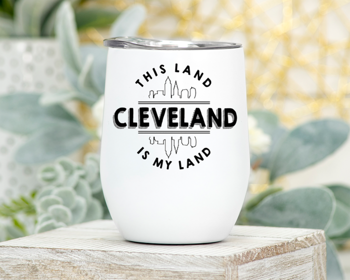This land is my land stemless wine tumbler - 12 oz - Mistakes on the Lake