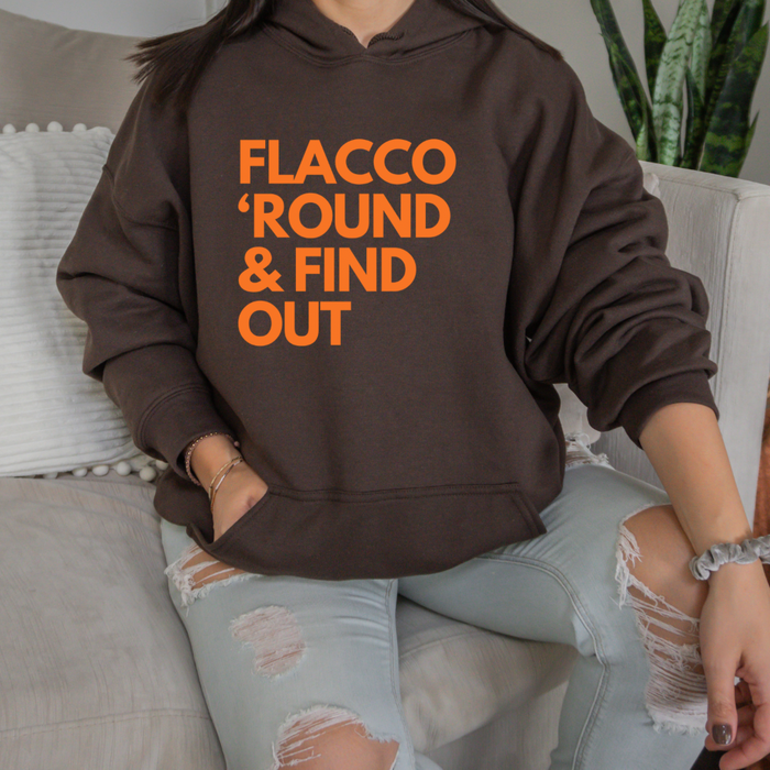 Flacco ‘Round and Find out Hooded Sweatshirt - Mistakes on the Lake