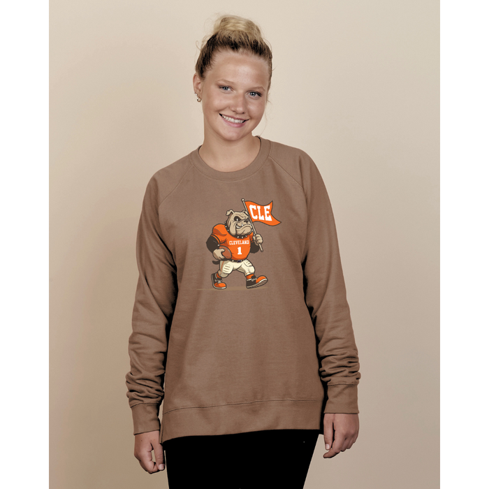 Ladies Cleveland Dawg Pullover Crewneck Sweatshirt - Mistakes on the Lake
