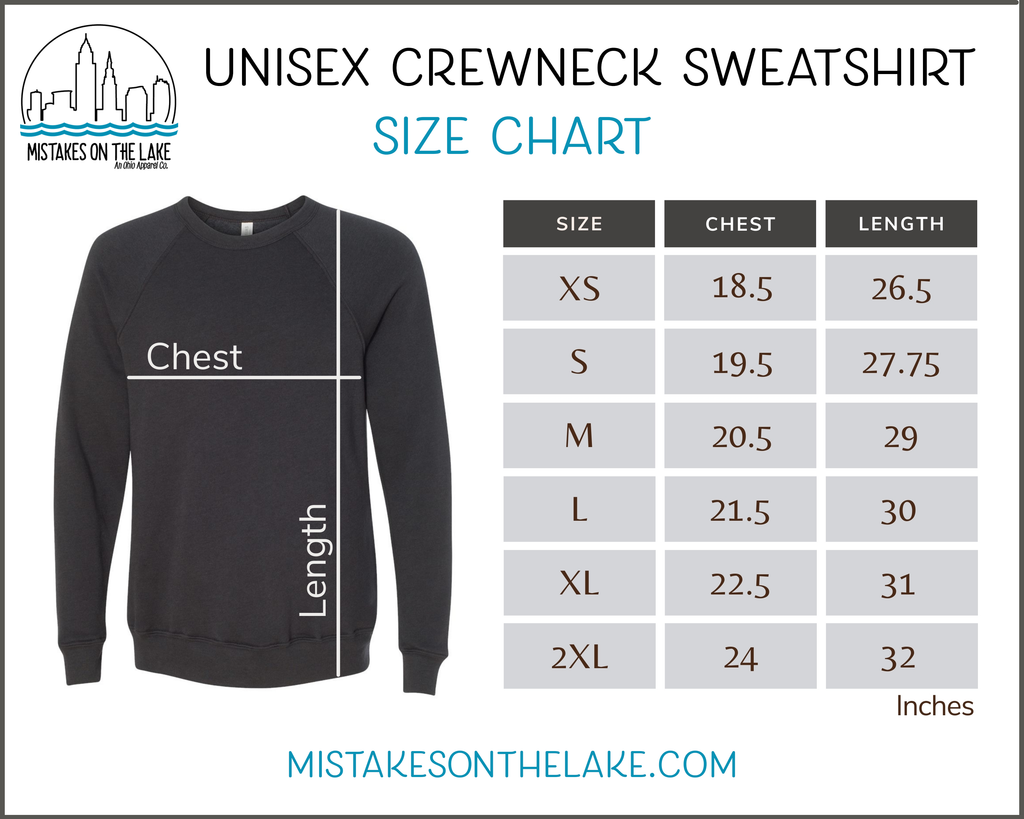 1995 Cleveland  Lineup Flashback - Crewneck Sweatshirt - Mistakes on the Lake