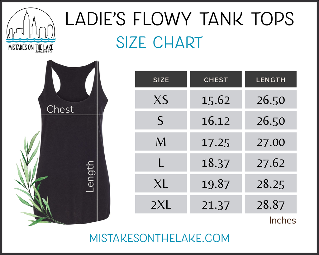 1995 Cleveland  Lineup Flashback - Ladies Racerback Tank - Mistakes on the Lake