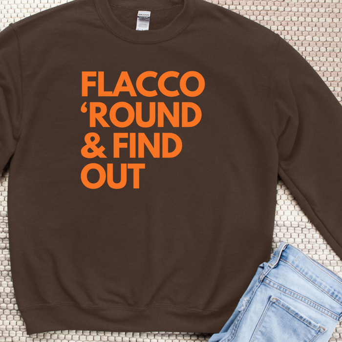 Flacco ‘Round and Find out Crewneck Sweatshirt - Mistakes on the Lake