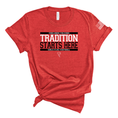 Tradition Starts Here - Firelands Falcons Girls Flag Football Tee