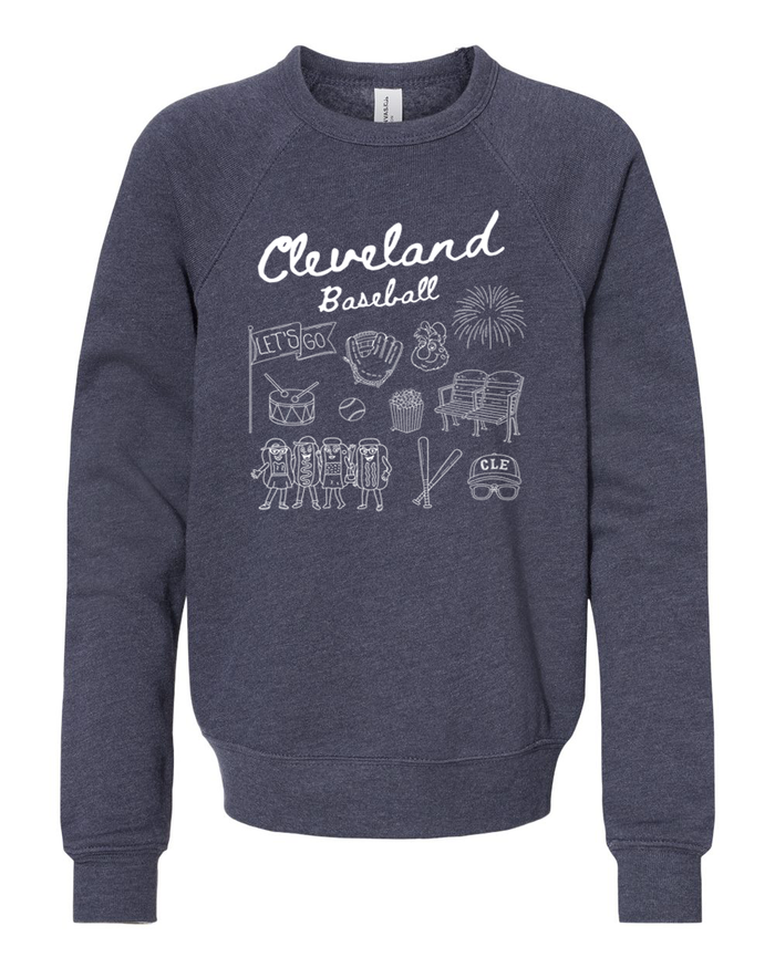 Baseball Doodle Children's - Crewneck Sweatshirt