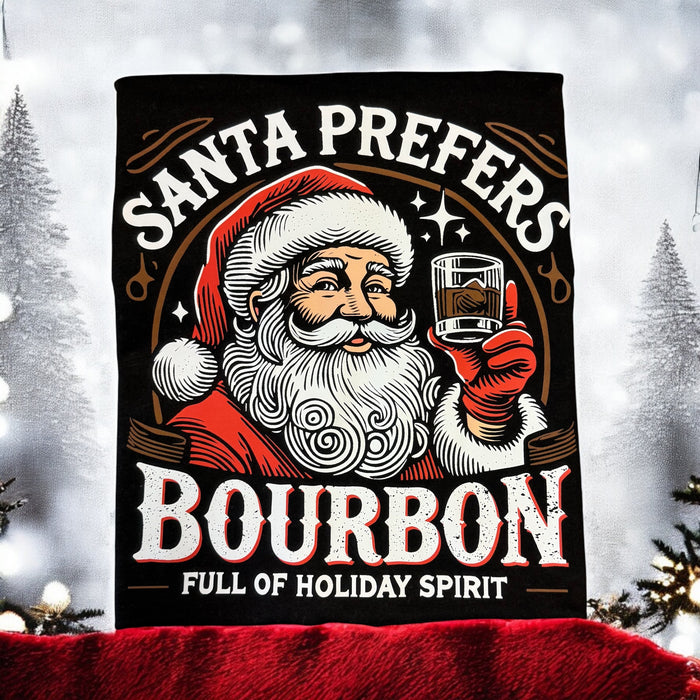 Santa prefers Bourbon Unisex Tee - Mistakes on the Lake