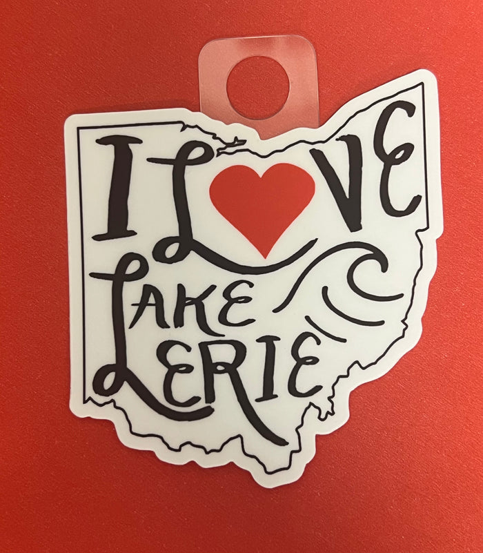 I Love Lake Erie Sticker - Mistakes on the Lake