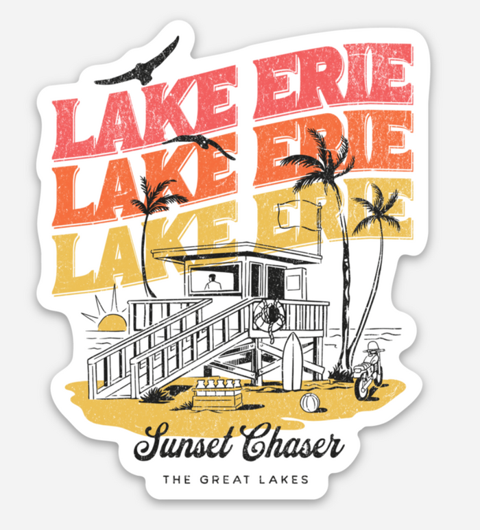 Lake Erie Sunset Chaser Sticker