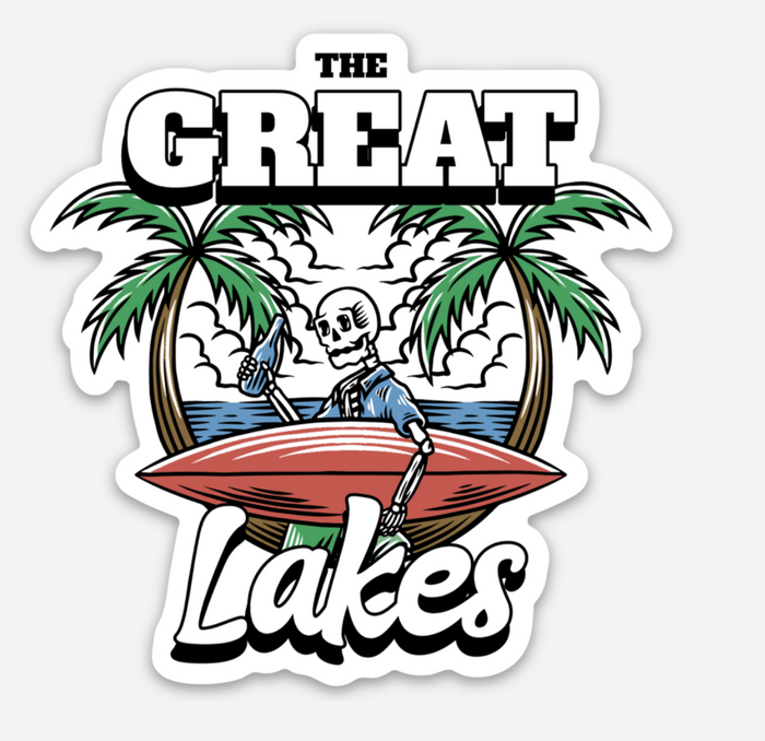 Great Lakes Skeleton Sticker