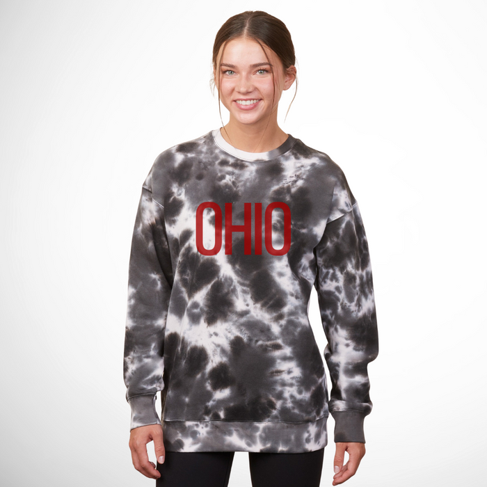 Block Ohio Unisex Tie Dye Crewneck Sweatshirt