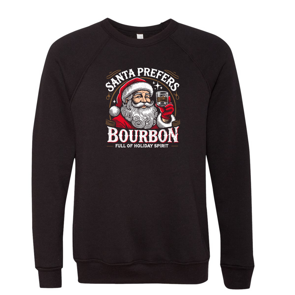 Santa prefers Bourbon Unisex Crewneck Sweatshirt - Mistakes on the Lake