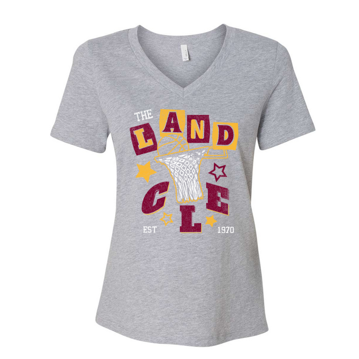 The Land Basketball Ladies Relaxed V-Neck Tee