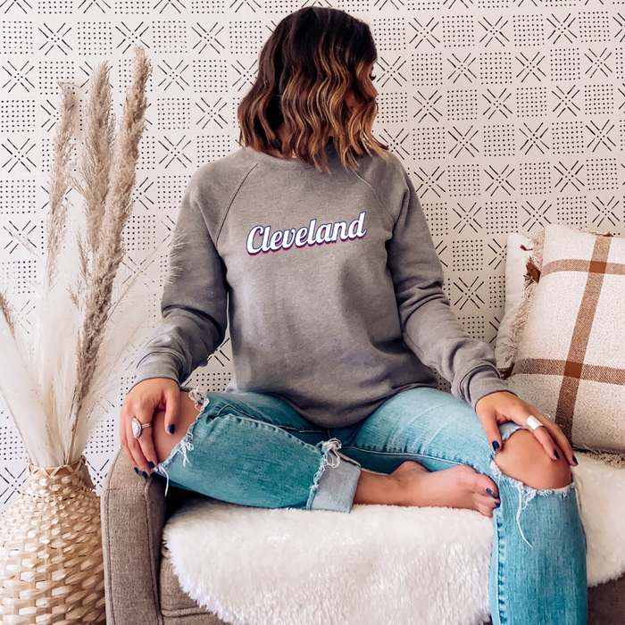 Vintage Cleveland- Red, White and Blue Crewneck