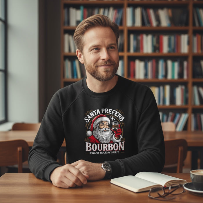 Santa prefers Bourbon Unisex Crewneck Sweatshirt - Mistakes on the Lake