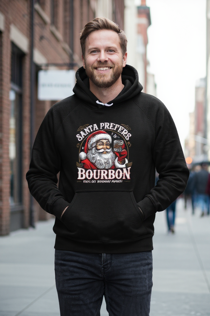 Santa Prefers Bourbon Hoodie