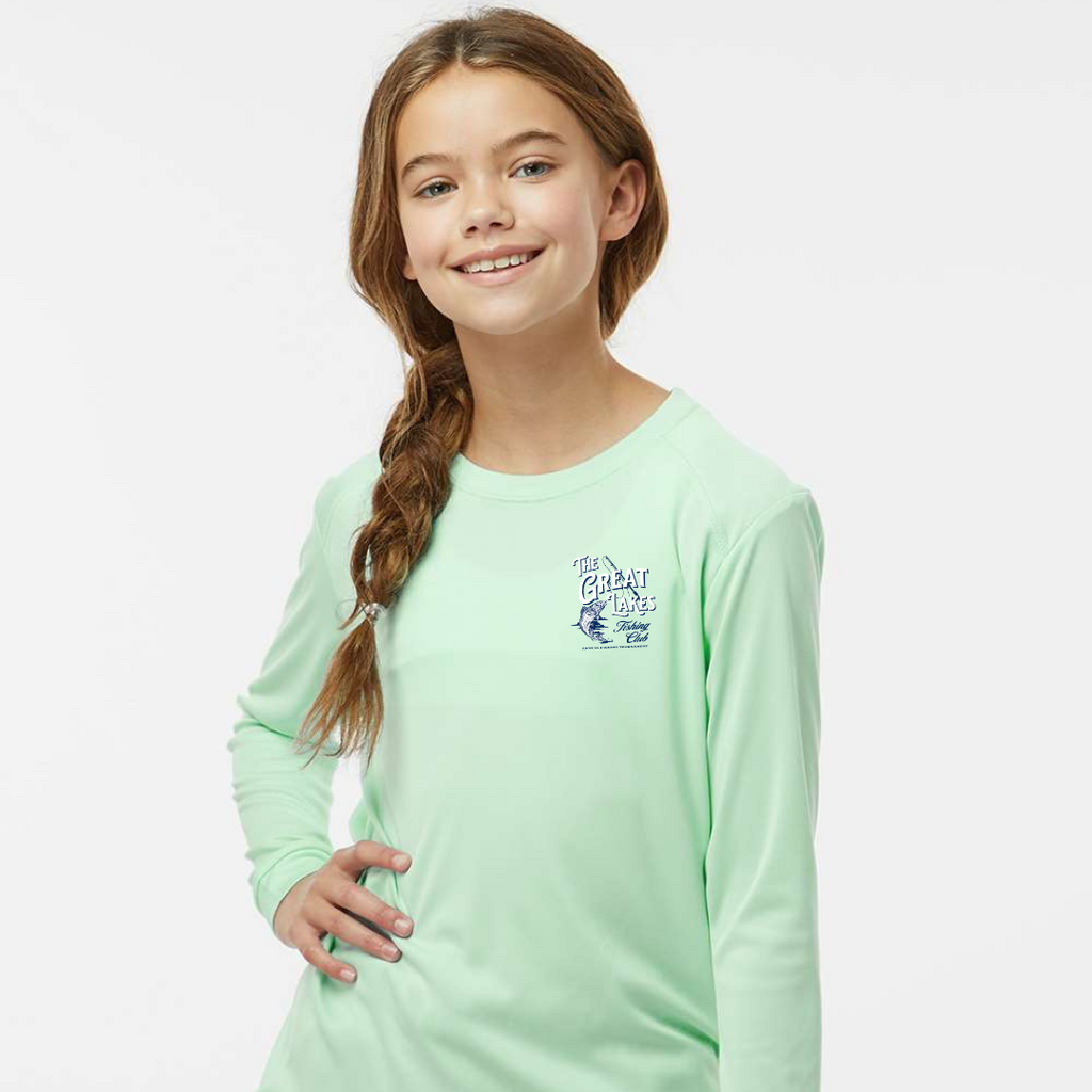 Youth Great Lakes Fishing SPF Long Sleeve Performance Tee