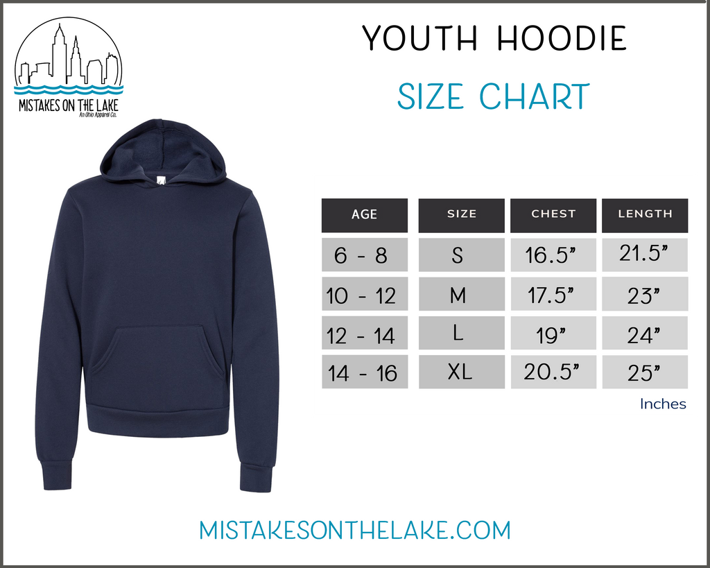 Lake Erie Premium Youth Hoodie - Mistakes on the Lake