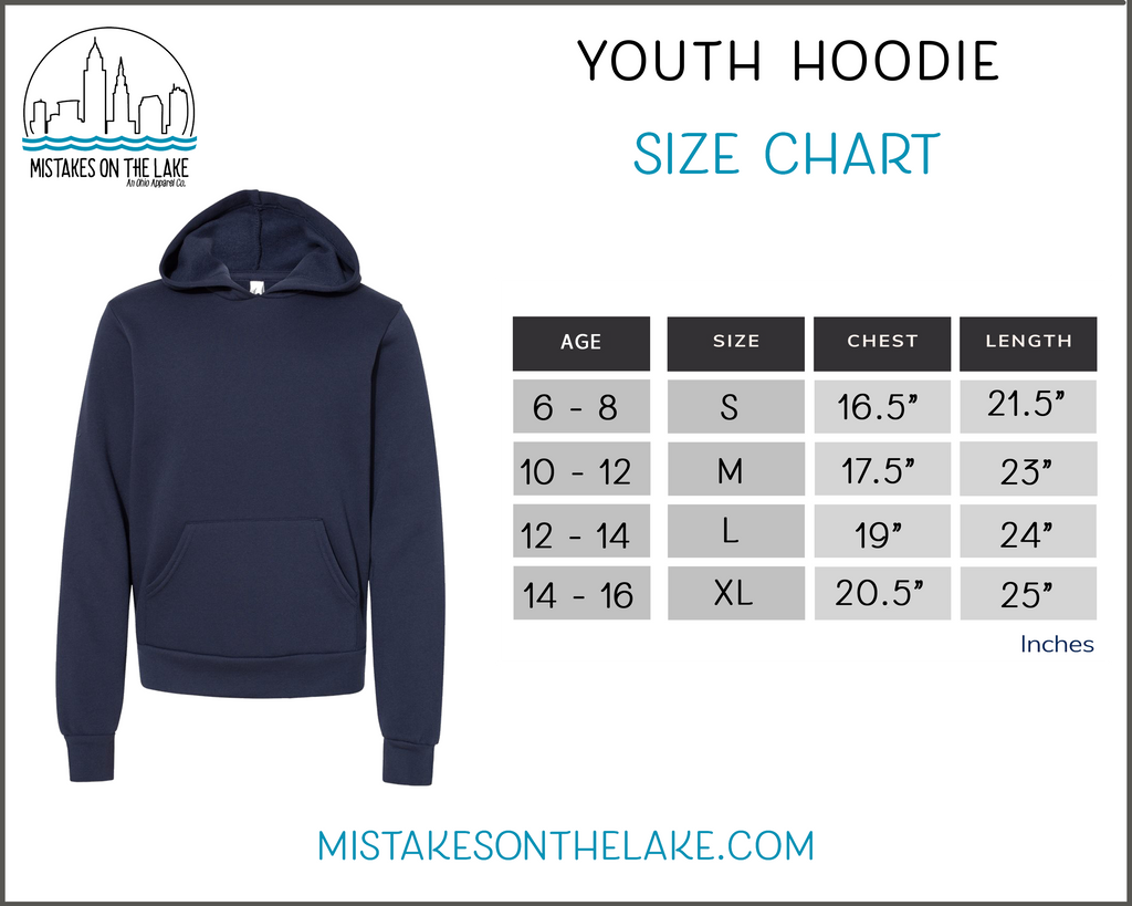 Youth sweatshirt sizes deals