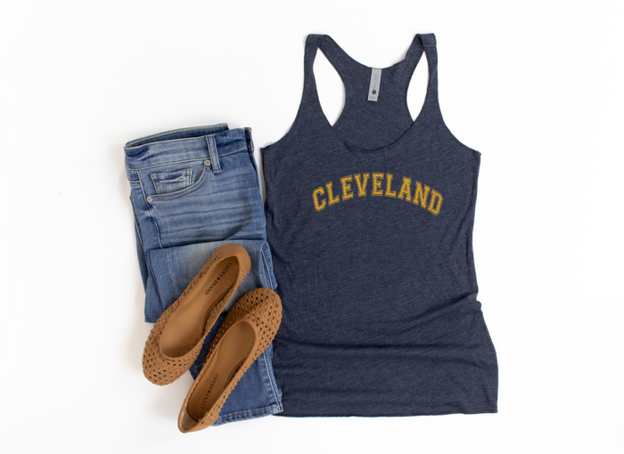 Cleveland Vintage Jersey Ladies Flowy Tank - Mistakes on the Lake