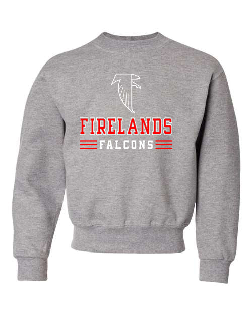 Youth - Firelands Falcons - Crewneck Sweatshirt - Mistakes on the Lake