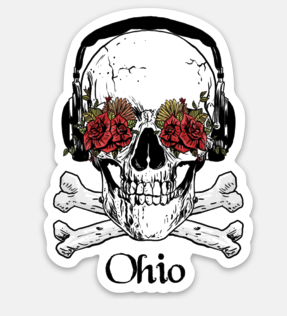 Skull Ohio Sticker - Mistakes on the Lake