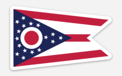 Ohio State Flag Sticker - Mistakes on the Lake