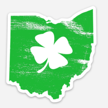 St. Patricks Day Ohio Sticker - Mistakes on the Lake