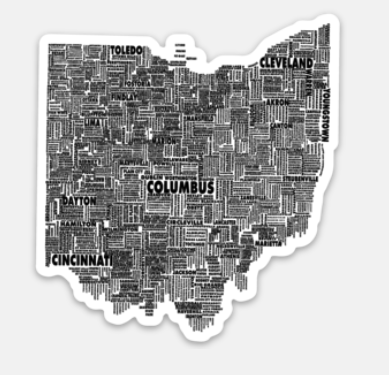 Ohio cities Sticker - Mistakes on the Lake