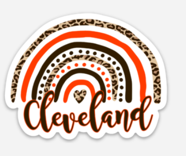 Cleveland Rainbow Sticker - Mistakes on the Lake
