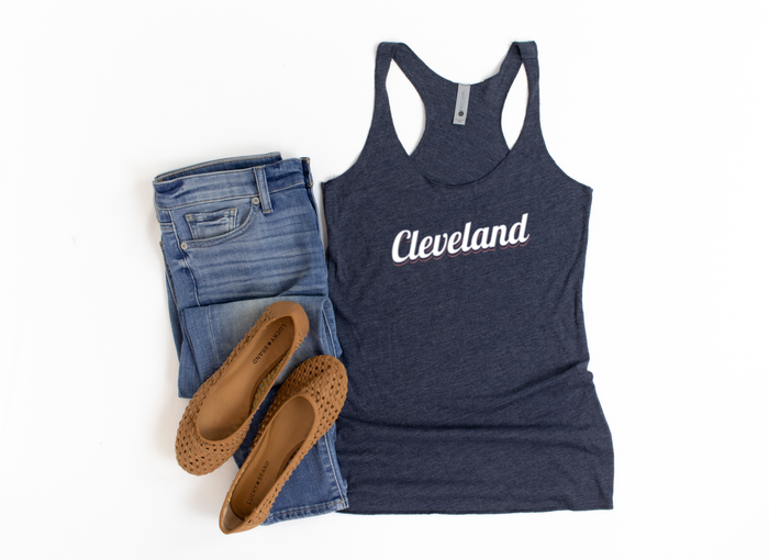 Vintage Cleveland Tanks - Red, white & blue - Mistakes on the Lake