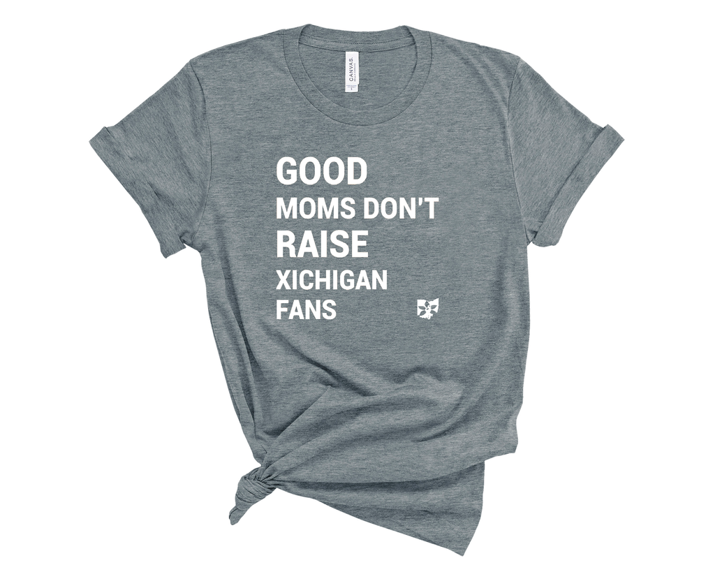 Good Moms Don't Raise Michigan Fans Unisex Tee - Mistakes on the Lake