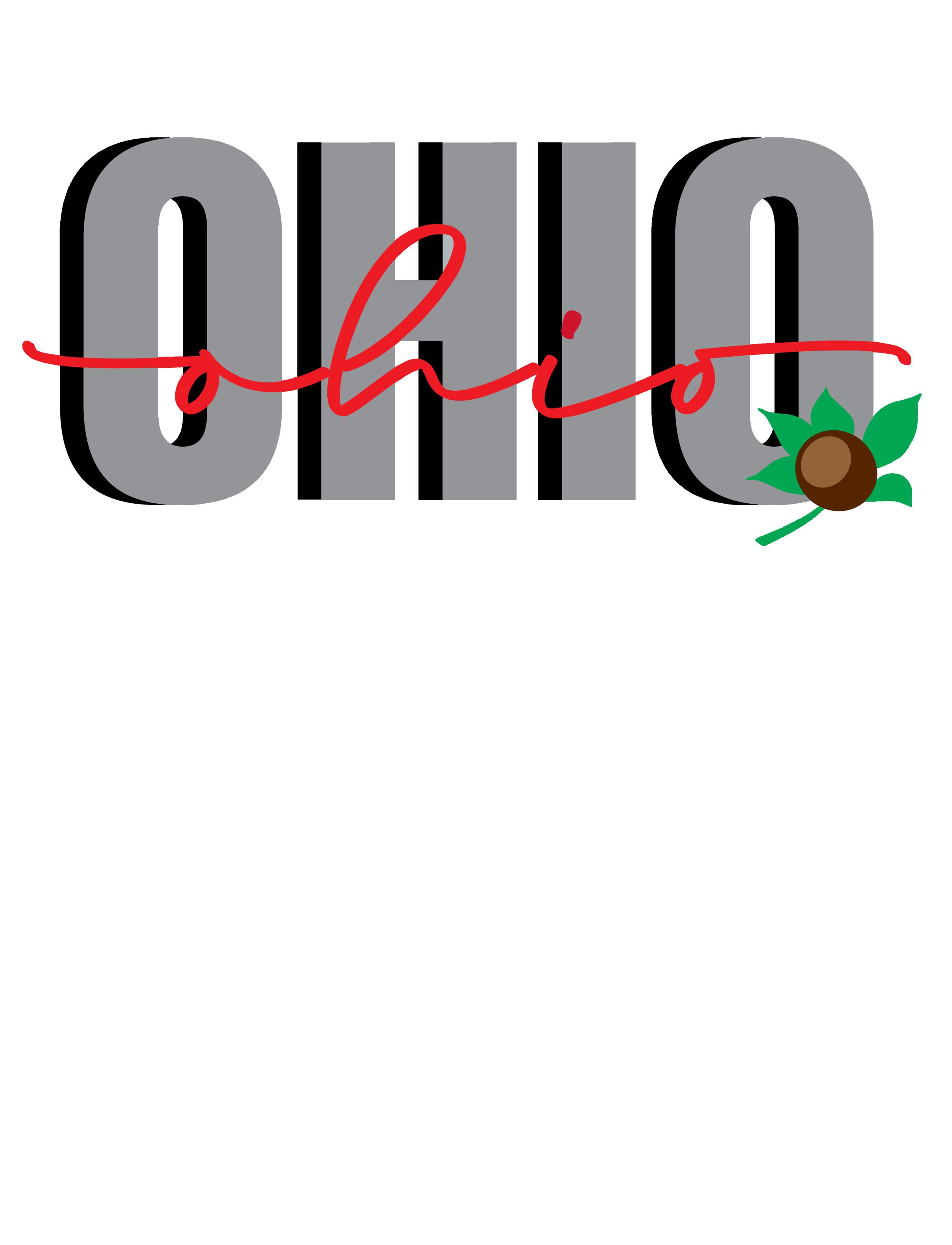 Ohio State Vinyl Multi-Sticker Sheet. Perfect For Laptops & Water