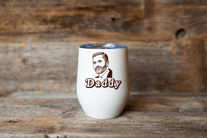 Daddy stemless wine tumbler - 12 oz - Mistakes on the Lake