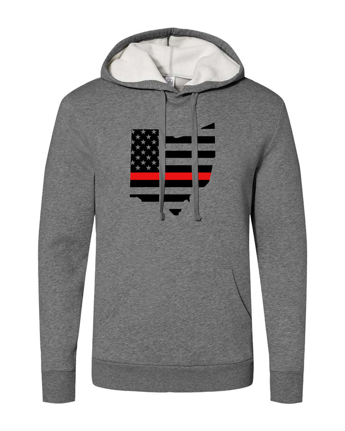 Ohio Firefighters Thin Red Line Hoodie - Mistakes on the Lake