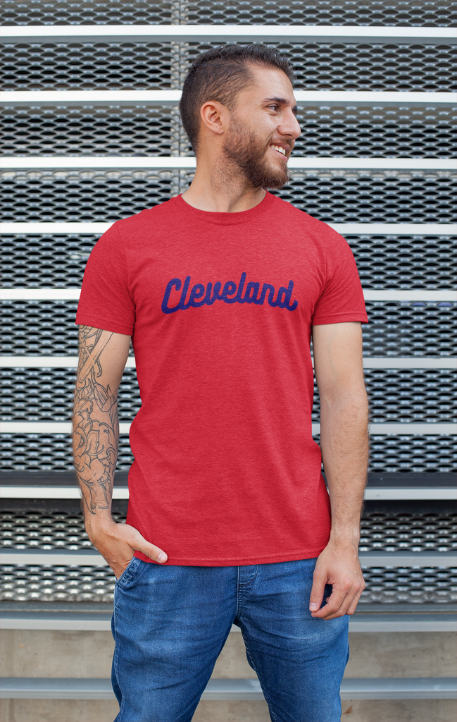 Classic Cleveland Tee - Red & Navy - Mistakes on the Lake
